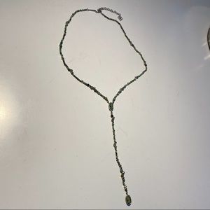 Kendra Scott Green Y Necklace